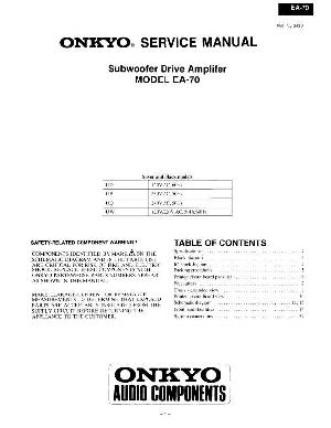 Сервисная инструкция Onkyo EA-70 ― Manual-Shop.ru