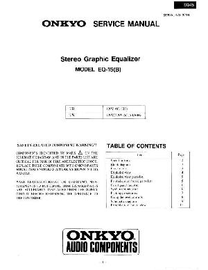 Сервисная инструкция Onkyo EQ-15 ― Manual-Shop.ru
