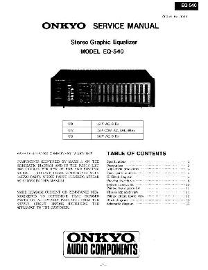 Сервисная инструкция Onkyo EQ-540 ― Manual-Shop.ru