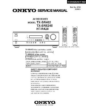 Сервисная инструкция Onkyo HT-R420 ― Manual-Shop.ru