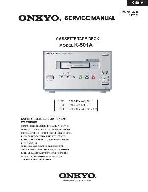 Сервисная инструкция Onkyo K-501A ― Manual-Shop.ru