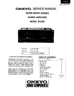 Сервисная инструкция Onkyo M-5030 ― Manual-Shop.ru