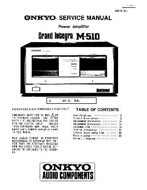 Сервисная инструкция Onkyo M-510 ― Manual-Shop.ru