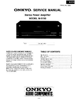 Сервисная инструкция Onkyo M-5150 ― Manual-Shop.ru