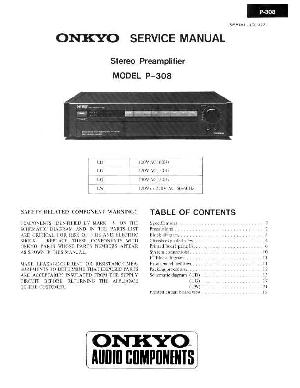 Сервисная инструкция Onkyo P-308 ― Manual-Shop.ru