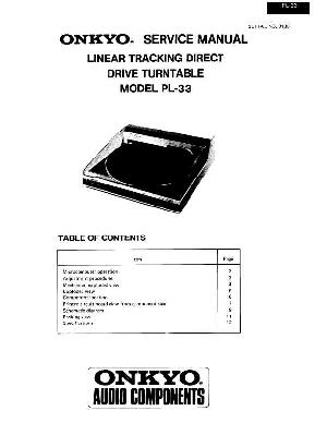 Service manual Onkyo PL-33 ― Manual-Shop.ru