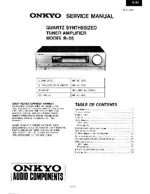 Сервисная инструкция Onkyo R-05 ― Manual-Shop.ru