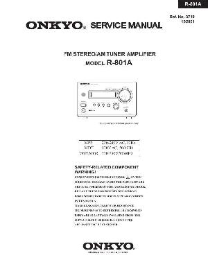 Сервисная инструкция Onkyo R-801A ― Manual-Shop.ru