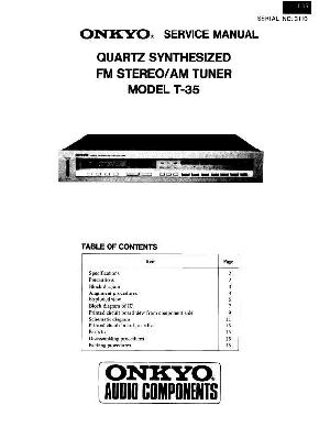 Сервисная инструкция Onkyo T-35 ― Manual-Shop.ru