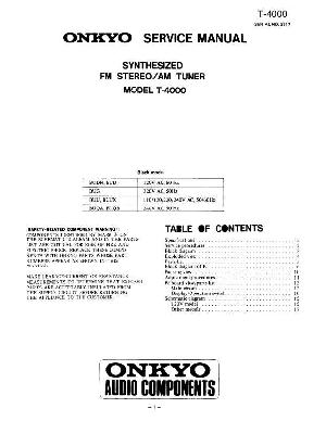 Сервисная инструкция Onkyo T-4000 ― Manual-Shop.ru