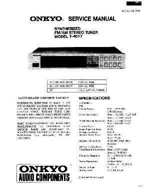 Сервисная инструкция Onkyo T-4017 ― Manual-Shop.ru