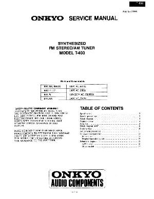 Сервисная инструкция Onkyo T-403 ― Manual-Shop.ru