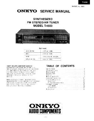 Сервисная инструкция Onkyo T-4500 ― Manual-Shop.ru