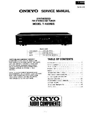 Сервисная инструкция Onkyo T-450RDS ― Manual-Shop.ru