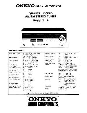 Сервисная инструкция Onkyo T-9 ― Manual-Shop.ru