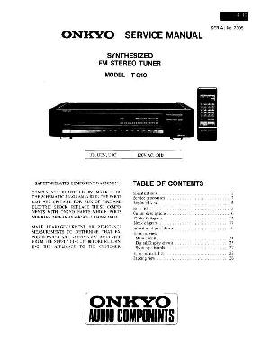 Сервисная инструкция Onkyo T-G10 ― Manual-Shop.ru