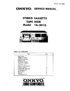 Сервисная инструкция Onkyo TA-2010 ― Manual-Shop.ru