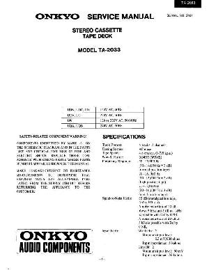 Service manual Onkyo TA-2033 ― Manual-Shop.ru