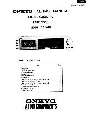 Сервисная инструкция Onkyo TA-2035 ― Manual-Shop.ru