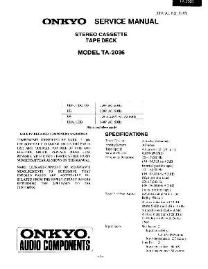 Service manual Onkyo TA-2036 ― Manual-Shop.ru