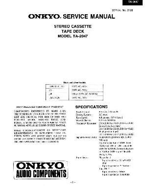 Сервисная инструкция Onkyo TA-2047 ― Manual-Shop.ru