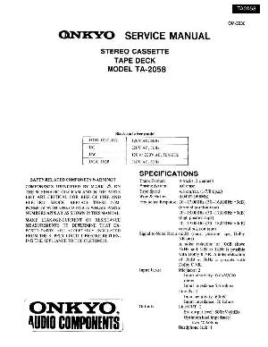 Сервисная инструкция Onkyo TA-2058 ― Manual-Shop.ru