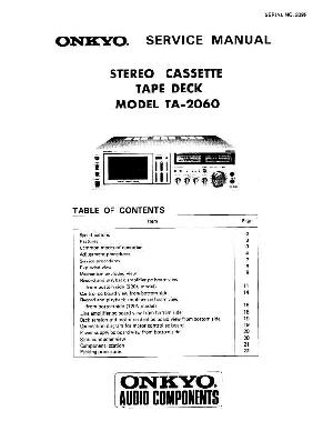 Сервисная инструкция Onkyo TA-2060 ― Manual-Shop.ru