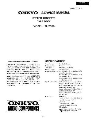 Сервисная инструкция Onkyo TA-2090 ― Manual-Shop.ru