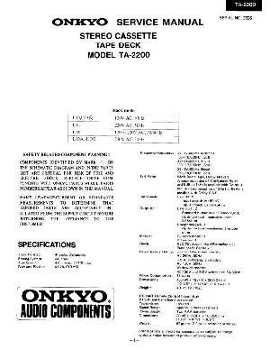 Сервисная инструкция Onkyo TA-2200 ― Manual-Shop.ru