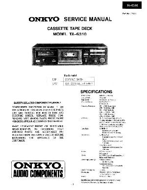 Сервисная инструкция Onkyo TA-6310 ― Manual-Shop.ru