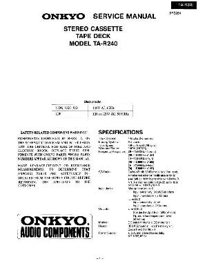Сервисная инструкция Onkyo TA-R240 ― Manual-Shop.ru