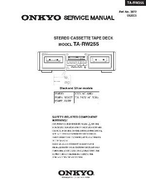 Сервисная инструкция Onkyo TA-RW255 ― Manual-Shop.ru