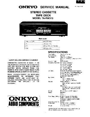 Сервисная инструкция Onkyo TA-RW313 ― Manual-Shop.ru