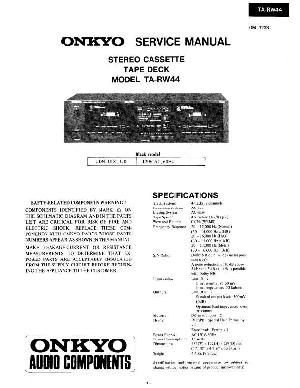 Сервисная инструкция Onkyo TA-RW44 ― Manual-Shop.ru