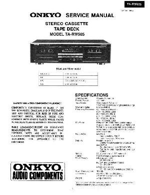 Сервисная инструкция Onkyo TA-RW505 ― Manual-Shop.ru