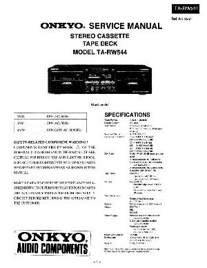 Сервисная инструкция Onkyo TA-RW544 ― Manual-Shop.ru