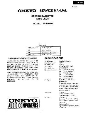 Сервисная инструкция Onkyo TA-RW66 ― Manual-Shop.ru