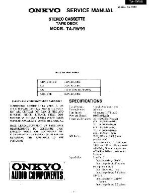 Сервисная инструкция Onkyo TA-RW99 ― Manual-Shop.ru