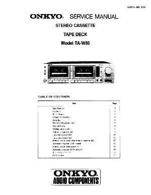 Сервисная инструкция Onkyo TA-W88 ― Manual-Shop.ru