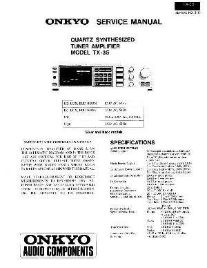 Сервисная инструкция Onkyo TX-35 ― Manual-Shop.ru