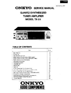 Сервисная инструкция Onkyo TX-51 ― Manual-Shop.ru