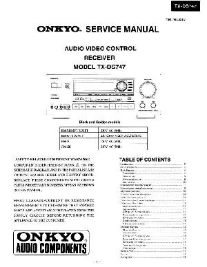 Сервисная инструкция Onkyo TX-DS747 ― Manual-Shop.ru