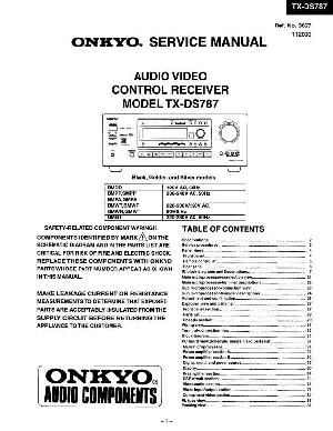 Сервисная инструкция Onkyo TX-DS787 ― Manual-Shop.ru