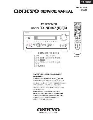 Сервисная инструкция Onkyo TX-NR807 ― Manual-Shop.ru