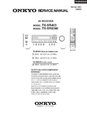 Сервисная инструкция Onkyo TX-SR403, TX-SR8340 ― Manual-Shop.ru