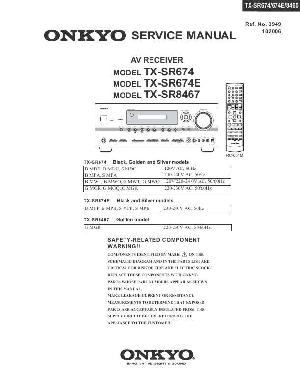 Сервисная инструкция Onkyo TX-SR674, TX-SR8467 ― Manual-Shop.ru