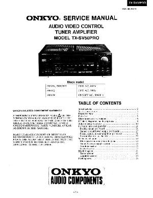 Сервисная инструкция Onkyo TX-SV50PRO ― Manual-Shop.ru