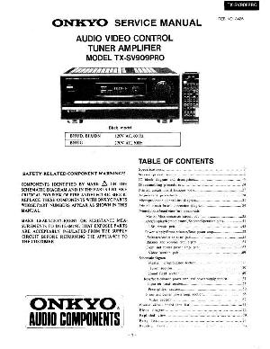 Service manual Onkyo TX-SV909PRO ― Manual-Shop.ru