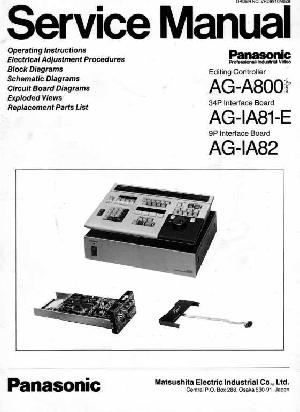 Service manual Panasonic AG-A800 ― Manual-Shop.ru