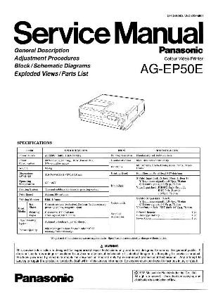 Сервисная инструкция Panasonic AG-EP50E ― Manual-Shop.ru